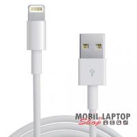 Adatkábel Apple iPhone 5 / 6 / 6S / SE / 7 és iPad Air / Mini lightning fehér (MD819ZM/A) 2M