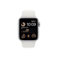 Apple Watch SE2 GPS-es (40mm) ezüst alumínium tok, fehér sportszíjas okosóra