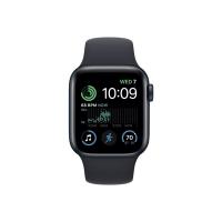 Apple Watch SE2 GPS-es (40mm) fekete alumínium tok, fekete sportszíjas okosóra