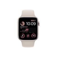 Apple Watch SE2 GPS-es (44mm) fehér alumínium tok, fehér sportszíjas okosóra