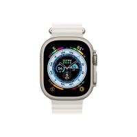 Apple Watch Ultra Cellular (49mm) ezüst titánium tok, fehér óceán szíjas okosóra