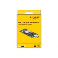 Delock 63166 M.2 B kulcs SIM nyílással USB 3.0 átalakító
