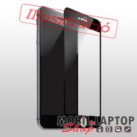 Fólia Huawei Honor 8A fekete kerettel teljes kijelzős ÜVEG