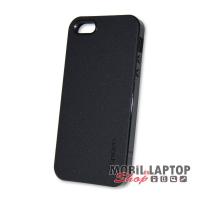 Kemény hátlap Apple iPhone 5 / 5S / SE Spigen ütésálló fém + gumi fekete