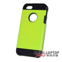 Kemény hátlap Apple iPhone 5 / 5S / SE ütésálló műanyag + gumi zöld