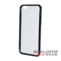 Kemény hátlap Apple iPhone 6 / 6S átlátszó műanyag fekete kerettel