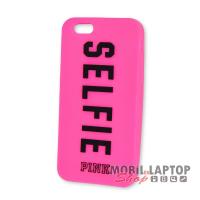 Szilikon tok Apple iPhone 6 / 6S rózsaszín PINK SELFIE