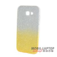 Szilikon tok Samsung A520 Galaxy A5 (2017) csillámos sárga-átlátszó smirgli
