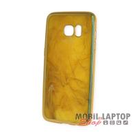 Szilikon tok Samsung G935 Galaxy S7 Edge arany márvány minta