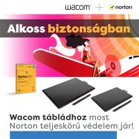 Wacom One Small digitalizáló tábla Norton 360 Deluxe vírusvédelmi csomag