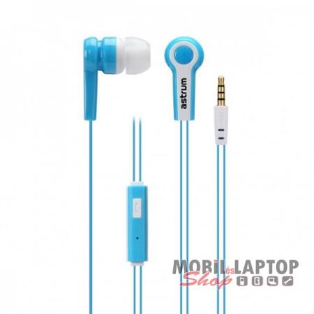 Astrum EB230 univerzális 3,5mm jack fehér-kék sztereó headset mikrofonnal, slim kábellel