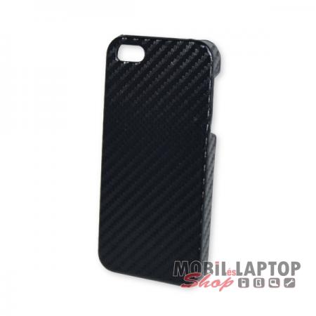 Kemény hátlap Apple iPhone 5 / 5S / SE fekete karbon minta